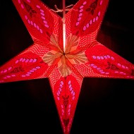 Färgglad julstjärna/adventsstjärna - Cerise
