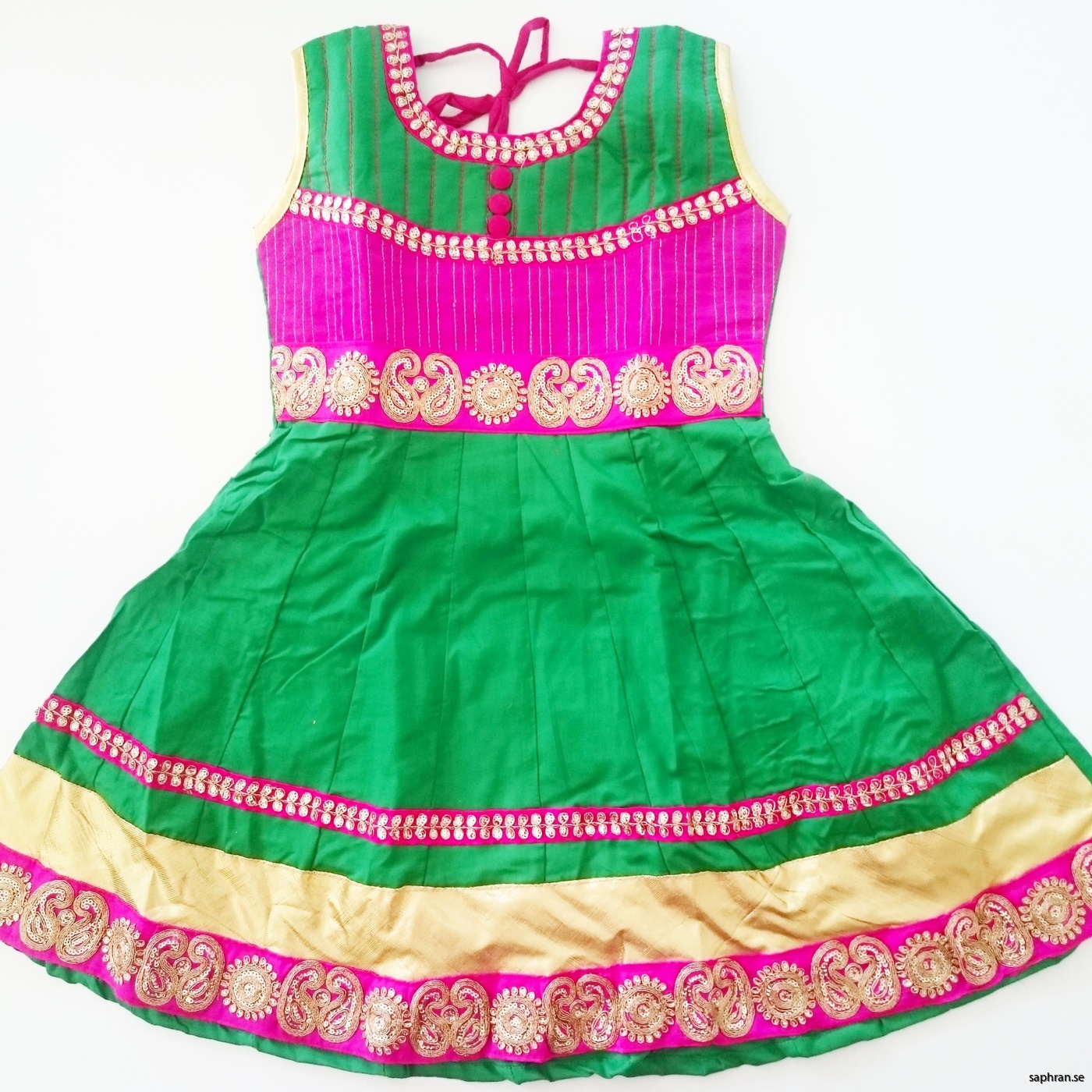 Indisk barnklänning grön