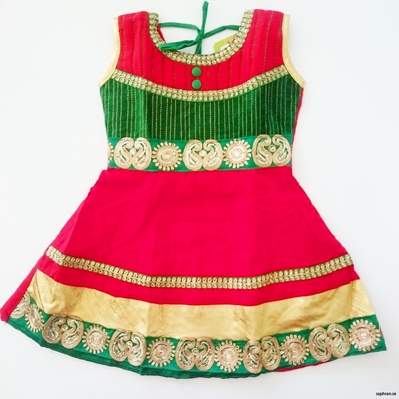 Indisk barnklänning röd