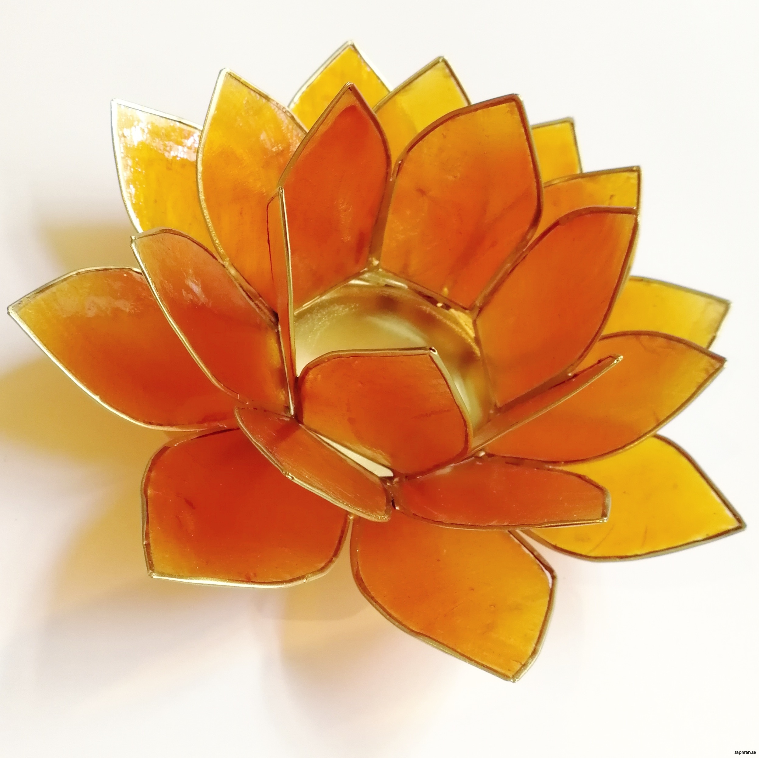 Lotusblomma ljuslykta 7 färger, orange
