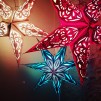 Glittrig julstjärna/adventsstjärna - GRÖN