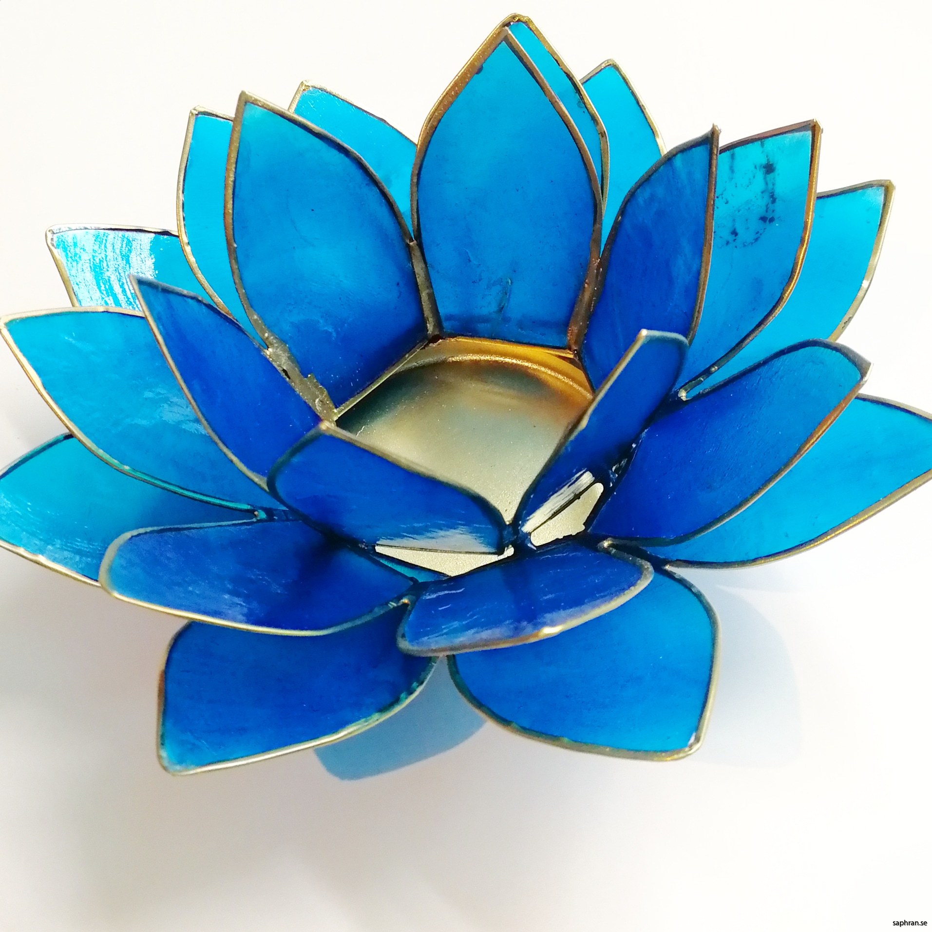 Lotusblomma ljuslykta 7 färger, blå