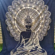 Mandala Buddah Svart med guld