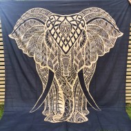 Mandala Elefant Svart och Guld