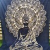 Mandala Buddah Svart med guld - Svart
