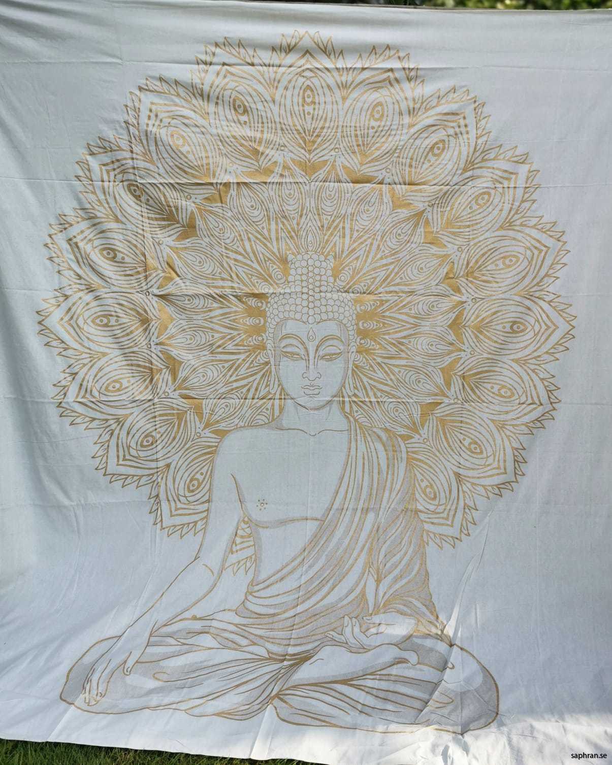 Mandala buddah guld och vit