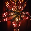 Färgglad Glittrig julstjärna/adventsstjärna - Svart