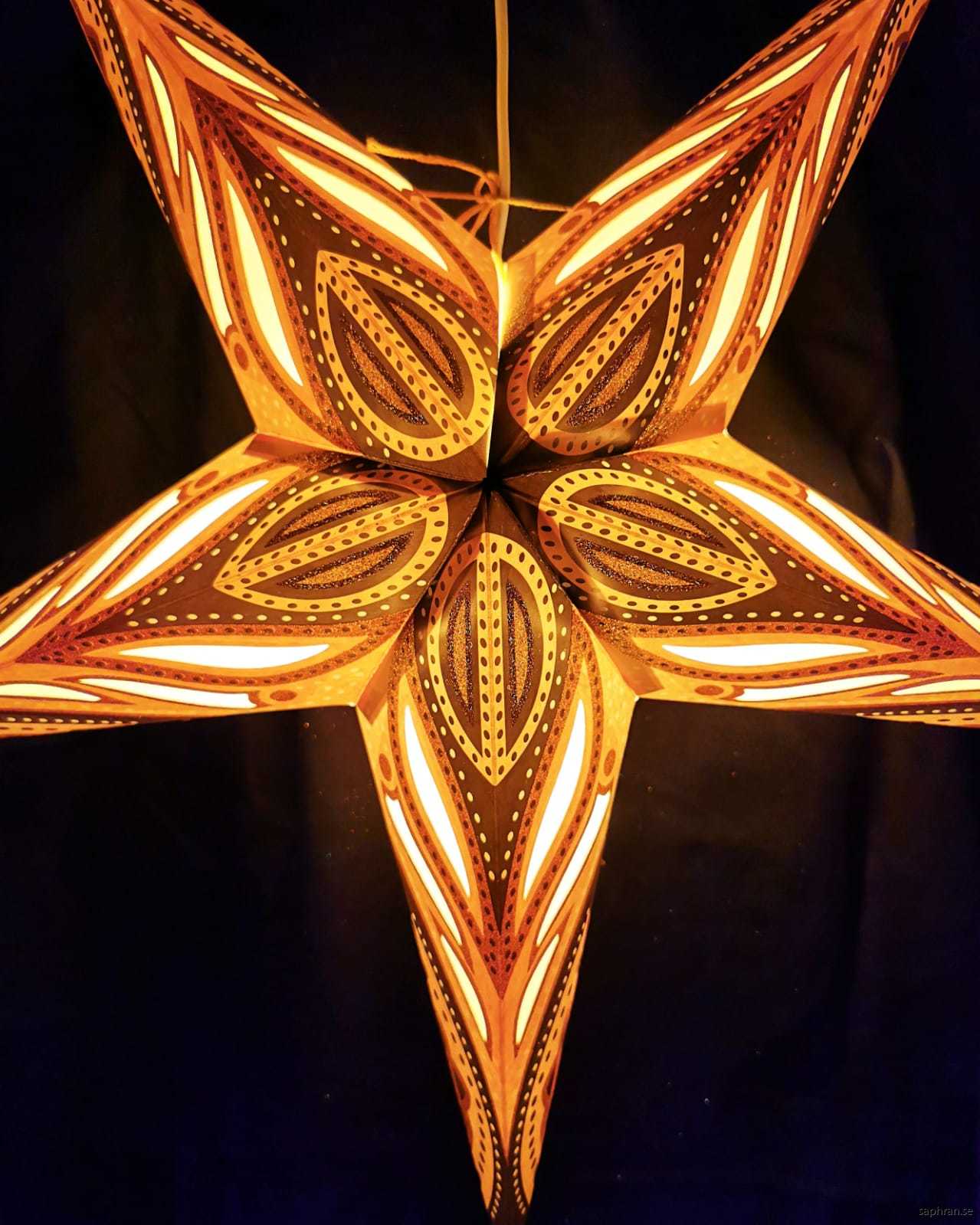 Orientalisk guldglittrig julstjärna