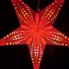 Orientaliskt glittrig röd julstjärna/adventsstjärna - Röd