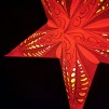 Orientaliskt glittrig röd julstjärna/adventsstjärna - Röd