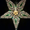 Grönguldig färgglad julstjärna/adventsstjärna
