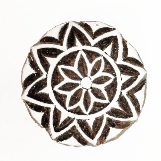 44. Indiska trästämplar Mandala Liten - 44. Mandala Blomma