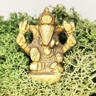 Ganesh Mässingsstaty Liten - Liten Ganesh