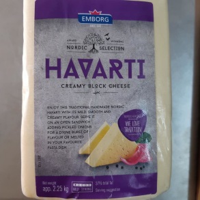 Havarti cheese 500 gr - Havarti block approx 500 gr