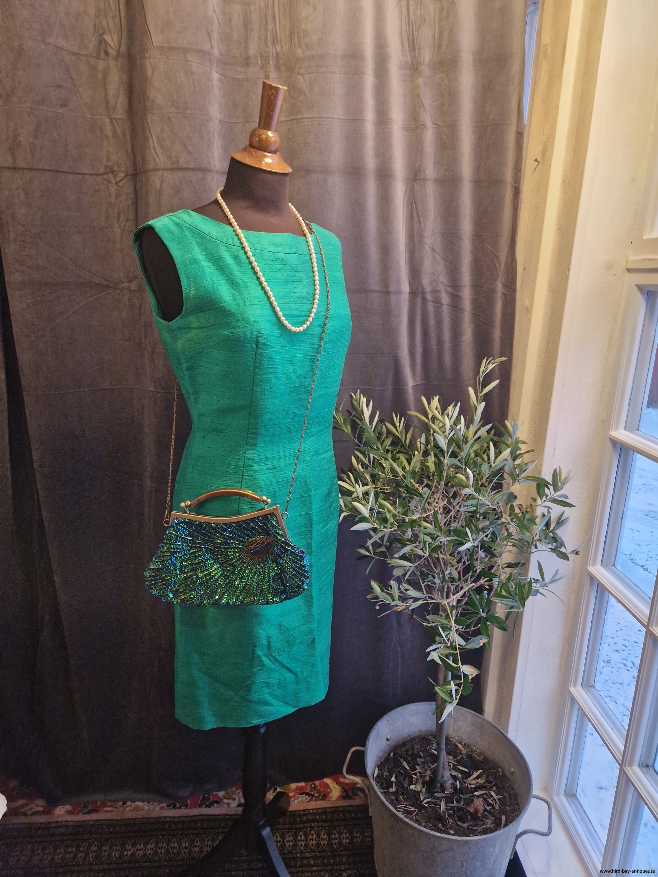 vintage grön klänning