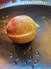 Alabaster frukt persika