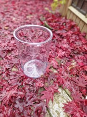 Stort 1800-tals glas svagt blåtonad