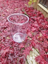 Stort 1800-tals glas svagt blåtonad