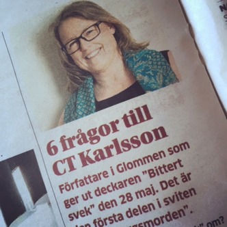 deckarförfattare C T Karlsson i Hallands Nyheter deckarförfattare C T Karlsson i Hallands Nyheter