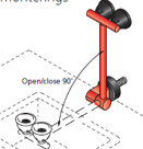 Ögondusch vägg vikbar pull down Ögondusch vägg vikbar pull down