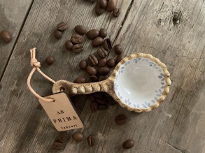 Kaffemått gråblå bladverk - 