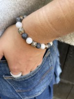 Armband denim/vit