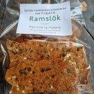 Spröda handkavlade knäckebröd med flingsalt & Ramslök, 150 g