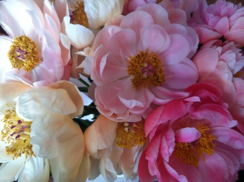bukett i trädgårdsblommor gjord av Florist Marinette i Varberg, Halland, till sommarbröllop.