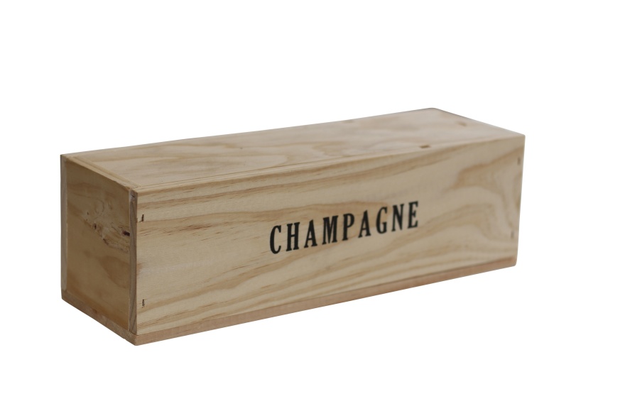 Champagnelåda i trä för en flaska. Champagnelåda i trä för en flaska.