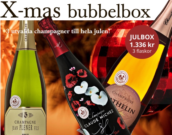 Champagnelåda till jul från Bonnebox. Champagnelåda till jul från Bonnebox.