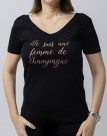 Champagne t-shirt, svart