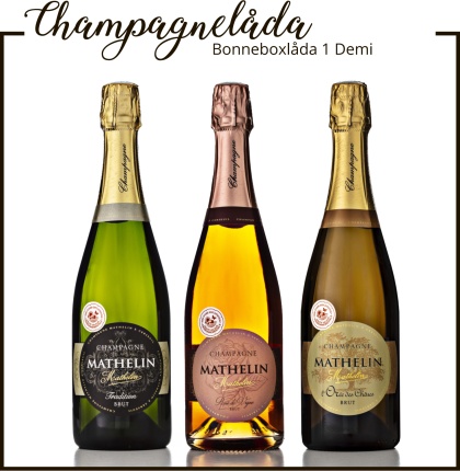 Champagne Mathelin BonneBoxlåda 1 Demi