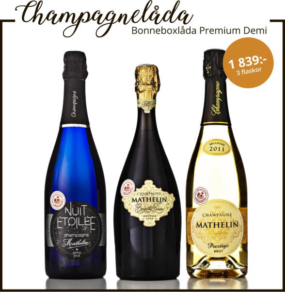 Champagne Mathelin Bonneboxlåda Premium Demi