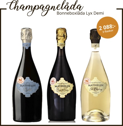 Champagne Mathelin Bonneboxlåda Lyx Demi Champagne Mathelin Bonneboxlåda Lyx Demi