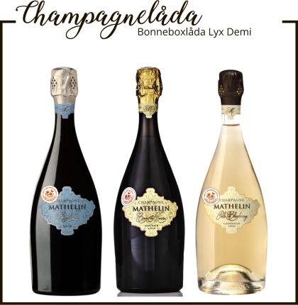 Champagne Mathelin Bonneboxlåda Lyx Demi Champagne Mathelin Bonneboxlåda Lyx Demi