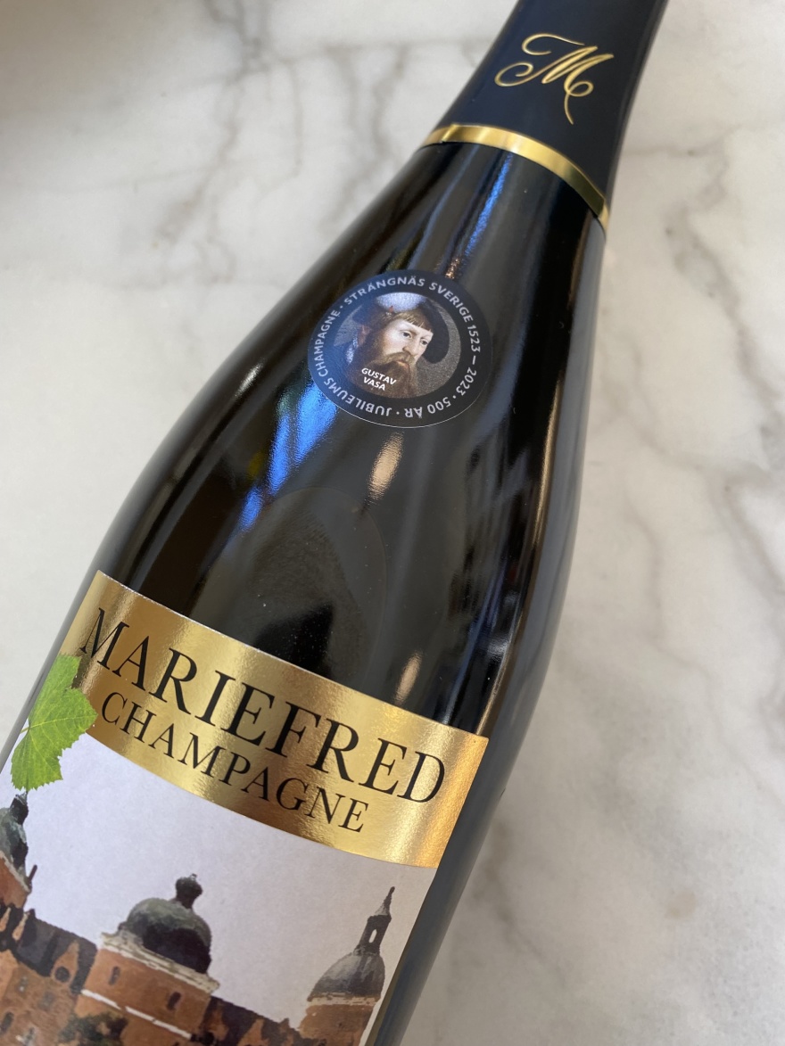 Sverige 500 år. Vi firar med jubilumschampagne Mariefred Champagne.