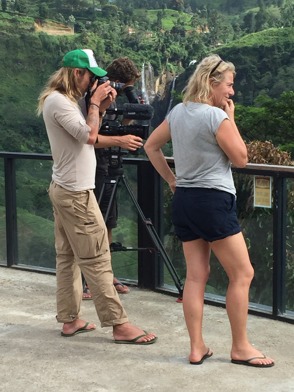 Tv-teamet på plats på Sri Lanka.