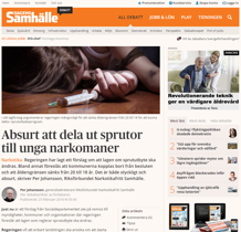 Absurt att dela ut sprutor till unga narkomaner