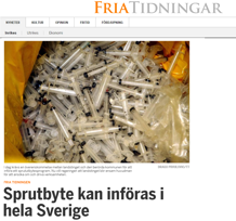 Sprutbyte kan införa i hela Sverige