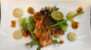 housesmoked salmon and shrimps/starter housesmoked salmon and shrimps/starter