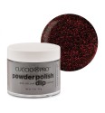 Cuccio- Dipping Powder Black Red Glitter, 45g