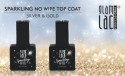 GlamLac- Sparkling GOLD & SILVER No Wipe Led/UV Top Coat 15 ml