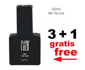 GlamLac- Matte Top Coat LED/UV 15 ml -3 + 1 Free