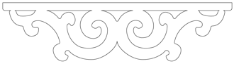 Decorative brackets for your porch or veranda from our standard dimensions or order your brackets with your specified dimensions. Brackets, Bracket, House Decoration, House Decorations, Balusters, Gable Decorations, Railings, Banisters, from Sweden, Swedish houses, Gaveldekor, Gingerbread, gingerbread-house - Gaveldekor MIttendekor 001