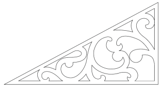 Fyllnadsdekor nr 090 - gammaldags snickarglädje med ornament och dekoration till tak och nock
