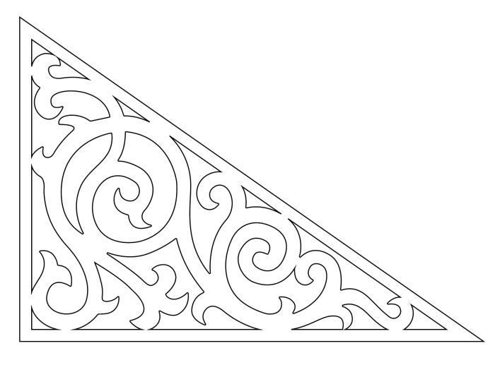 Fyllnadsdekor nr 001 - gammaldags snickarglädje med ornament och dekoration till tak och nock
