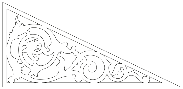 Fyllnadsdekor nr 040 - gammaldags snickarglädje med ornament och dekoration till tak och nock