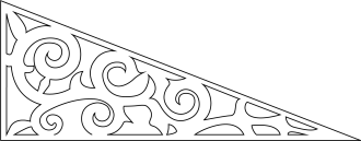 Fyllnadsdekor nr 010 - gammaldags snickarglädje med ornament och dekoration till tak och nock