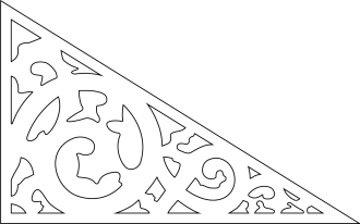 Fyllnadsdekor nr 002 - gammaldags snickarglädje med ornament och dekoration till tak och nock
