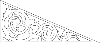 Fyllnadsdekor nr 040 - gammaldags snickarglädje med ornament och dekoration till tak och nock